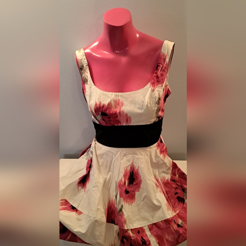 Floral cotton mini dress